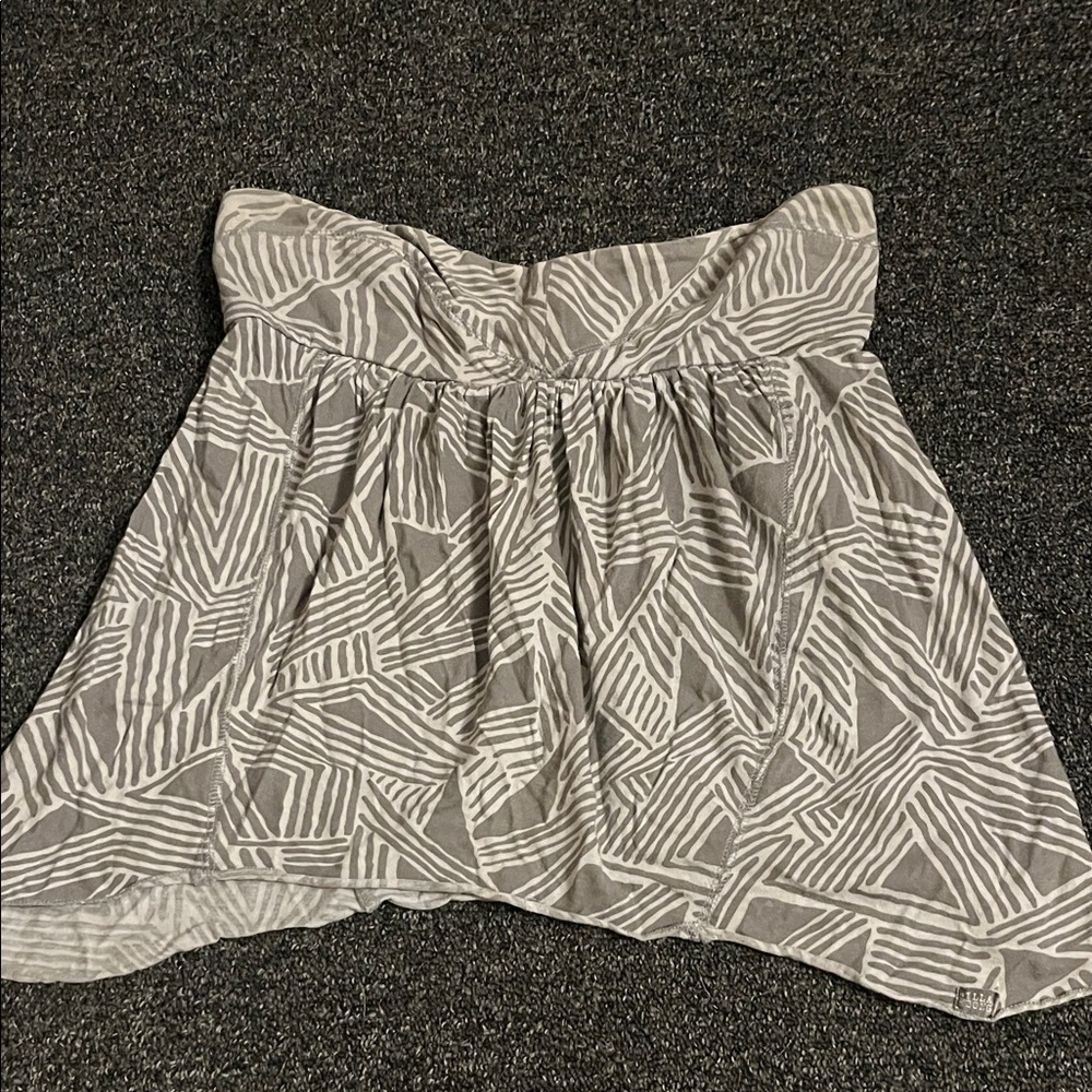 7/$20 Women's Gray and White Printed Tube Top 7/$20